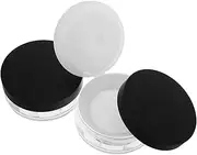 EXQUIMEUBLE 2pcs Travel Empty Powder Box for Loose Powder Compact Plastic Container with Matte Lid Clean and Stylish Makeup Holder for Home Office and Travel Use