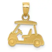 14K Yellow Gold Golf Cart Charm