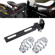 Motorcycle Solo Seat 3" Spring w/ Bracket Mounting Kit For Harley Chopper Bobber