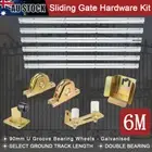 Sliding Gate Opener Hardware Kit: Wheels Steel Track Keeper Roller Guide Stopper