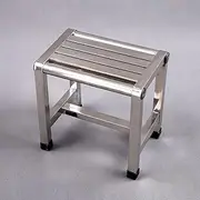 MegLob Stainless Steel Shower Stool Seat, Stainless Steel Shower Chair with Rounded Corners, 330Lbs Capacity, Metal Bathroom Seat for Seniors, Lightweight Nonslip Bathing Bench,M