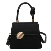 Fashion Lattice Pattern PU Leather Shoulder Commuter Bag Women Portable Clasp Top-handle Bags Messenger Handbags