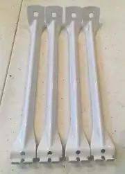 [4 Pack] Shelf Bracket & Rod Support Wall Closet Brackets White 8” Long