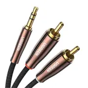 UGREEN 80848 3-Meter Hi-Fi Sound Quality 3.5mm to 2RCA Male Reversible Stereo Audio Adapter RCA Cord for Smartphones/Speakers/Hi-F MultiColor