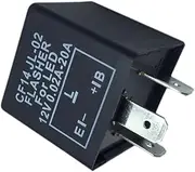 Anneome 3 Pin CF14 JL 02 Black Electronic Car Flasher Relay for LED Light Turn Signal Fix 12V DC Auto LED Flasher for Reliable Car Supplies