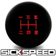 BLACK/ RED INLAY MANUAL SHIFT KNOB SHORT THROW SHIFTER FOR 5 SPEED 10X1.5 K02