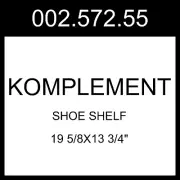 IKEA KOMPLEMENT Shoe Shelf Dark Gray 19 5/8x13 3/4" 002.572.55