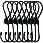 8Pcs 6" Bungee Cord Heavy Duty Tie Down Straps & Hook For Tent Tarp Boating