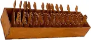 TEMPNAP 15PCS Wooden Thread Spool Set Deer Shape Winding Spools for Crafts Embroidery Sewing Projects with Storage Holder Durable Easy to Organize Yarn and Ribbon