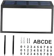 1 Set Solar Address Sign Solar Powered House Number Lamp Easy Installation Outdoor LED Sign for Enhanced Visibility at Night