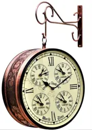 Victoria Station Clock Vintage Double Sided Clock Railway Station Wall Clock
