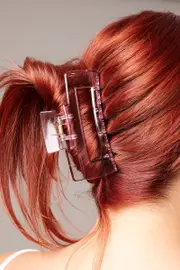 Pink Large Rectangle Claw Clip
