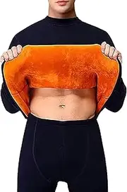 [Generic] Loose Turtleneck Shirt Men Thermal Underwear Men and Women Thickened and Padded Qiu Jie Qiu Pants in A Set of Two Old People Top
