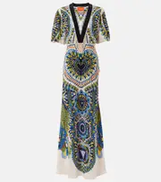 [La DoubleJ] La DoubleJ Marlene silk maxi dress UK 10 multicoloured