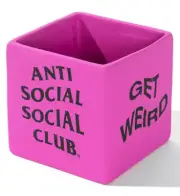 Anti Social Social Club "Floral Vase" Pink Flower Pot Vase ASSC AW20