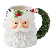 Spode Christmas Tree Black and White Santa Mug