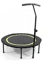 40 inch Mini Fitness Trampoline Gym Rebounder Handrail Jogger Home Outdoor Cardio Exercise