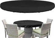 Patio Table Top Covers - Garden Table Covers Round, Round Table Cloth Covers | Outdoor Round Table Covers, Waterproof Oxford Garden Furniture Covers Fitted Round for Coffee Table, Banquet Table