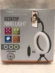 6" Selfie Desktop LED Ring Light Dimmable w/ Tripod Stand Phone Holder Remote