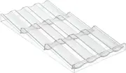 Transparent Kitchen Drawer Organizer - 1-Shelf Tiered Spice Storage Solution