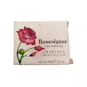 Crabtree & Evelyn Rosewater Triple Milled Bar Soap 1.4oz NEW