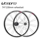 LITEPRO 20INCH 451 406 DISC V BRAKE 前 16 後 20 孔 11 速車輪 4 密封軸