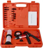 Hand Held Vacuum Pump Brake Bleeder Bleed Tester Tool Kit 2 Jars Car Motorbike