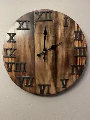 Handcrafted 14 inch Clock with Roman Numerals