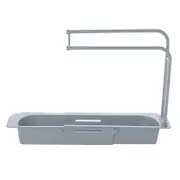Telescopic Sink Holder, Expandable Kitchen Sink Organizer Rack- Grey