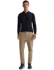 [Oxford] Dominic Open Polo Collar Knit in Black