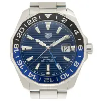 在飛比找momo購物網優惠-【TAG HEUER 豪雅】AQUARACER GMT鏈帶款