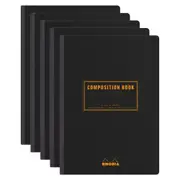 5x Rhodia A5 Composition Book Office Stationery Notebook Ruled w/ Margin Black