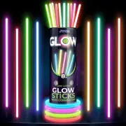 100 Pcs Glow Sticks Bulk 8" Glowsticks, Glow Stick Bracelets Necklaces, Glow in