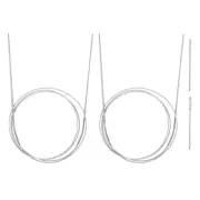 2pcs 47.24" Circular Knitting Needles US 1.5/2.5mm Needles 5.51" Short