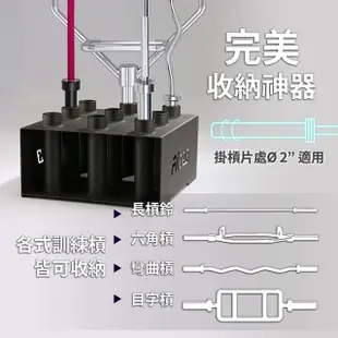 【Fitek】奧林匹克槓專用九孔槓鈴座/直立式長槓收納架(長槓香爐/奧槓香爐/長槓收納香爐/九孔置槓架)