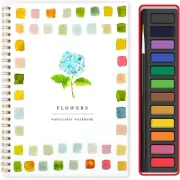 Watercolor Workbook, Water Coloring Book,Watercolor Paint Set, Beginner-Frien