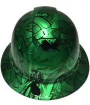 Hard Hat Ridgeline Hydro dipped Full Brim Custom Green Kandy Graffiti