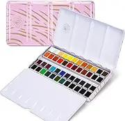 Paul Rubens Artist Watercolor Paint Set,48 Vibrant Colors in Portable Box, High-Transparency, Great Lightfastness, Perfect Travel Professional Watercolour Set for Artists, Beginners, Adults
