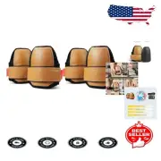 Leather Knee Pads - Non-Slip, Machine Washable, Large Size Comfort
