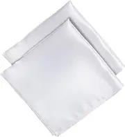 [LLOUSSAK] Men's Pocket Square Satin Pocket Square for Men Solid Colour Handkerchief Suit Set of 2