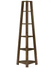 Monarch Specialties Corner Bookcase - 5 TierEEtagereE