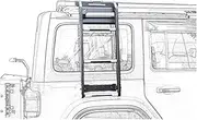 Car Auto Parts Black Roof Rack with 2 Sided Ladders Compatible for Jeep Wrangler Jl
