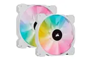 Corsair SP140 White RGB Elite 140mm RGB LED Fan - Dual Fan Kit With Lighting Node CORE [CO-9050139-WW]
