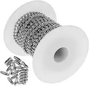 JEWEDECO Electroplated Iron Bead Chain Garden Plant Hangers Necklace Chains for Making Jewelry Feet Ball Bead Chain Necklace Bead Chain Necklace Chain Ball Bead Metal Chain Necklace