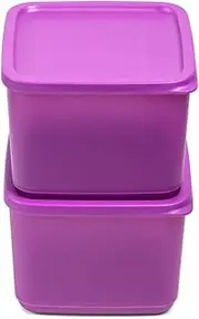 [Tupperware] Plastic Container Cubix- 2 pieces, Purple