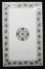 Abaone Shell Center Table with Inlay Work Rectangle Marble Dining Table Top