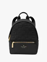 Spade Flower Quilted Fabric Small Backpack