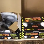 2 Satco Two Light Outdoor Security Flood Light with Motion Sensor SF76-503 NIB