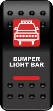 MOOSE UTILITY - BLB-PWR-R - Rocker Switch - Bumper Light Bar - Red