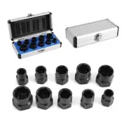 10 Pieces Damaged Bolt Nut Screw Remover Extractor Removal Set Threading Tools
